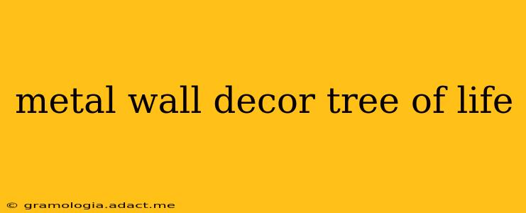metal wall decor tree of life