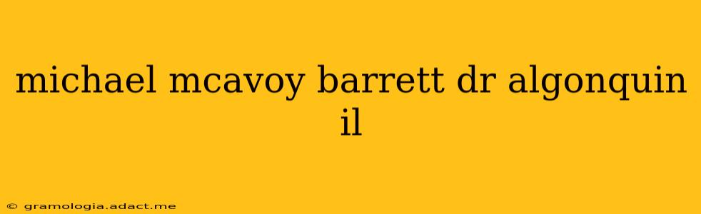 michael mcavoy barrett dr algonquin il