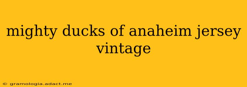 mighty ducks of anaheim jersey vintage