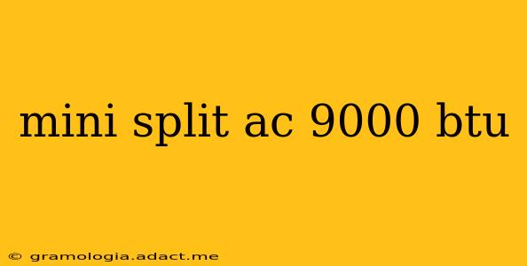 mini split ac 9000 btu