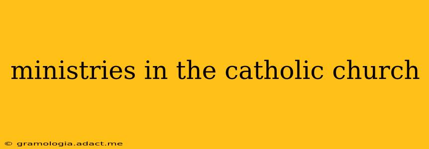 ministries in the catholic church