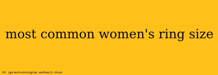 most common women's ring size