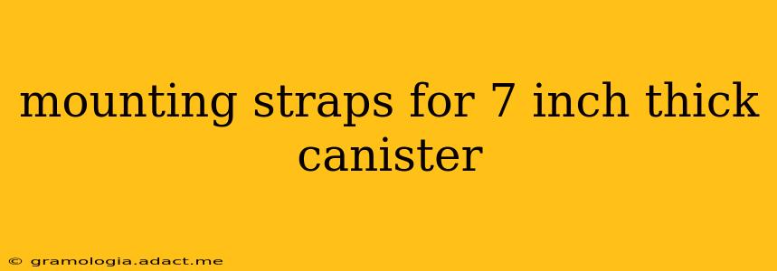 mounting straps for 7 inch thick canister