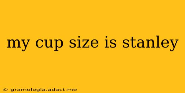 my cup size is stanley
