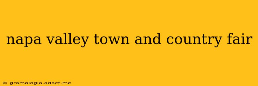 napa valley town and country fair