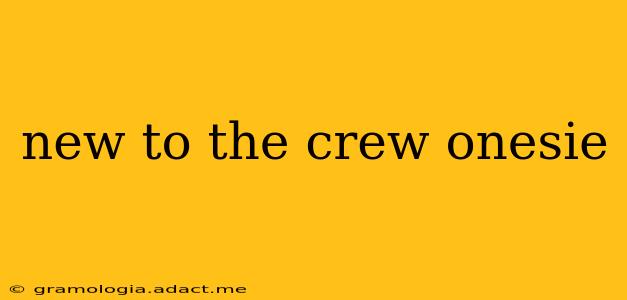 new to the crew onesie