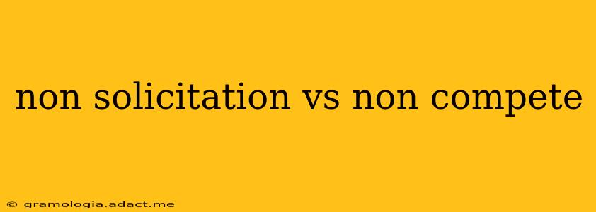 non solicitation vs non compete
