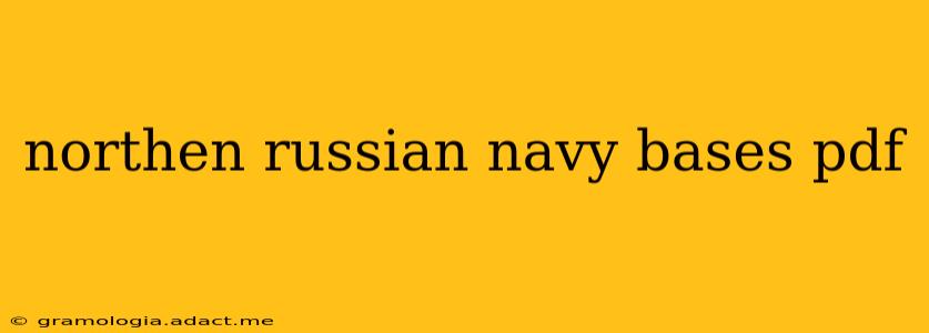 northen russian navy bases pdf