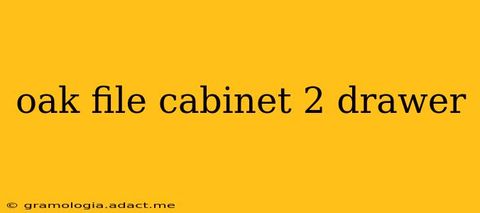 oak file cabinet 2 drawer