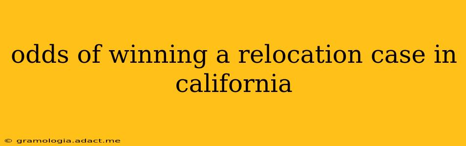 odds of winning a relocation case in california