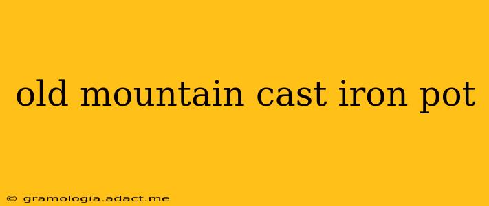 old mountain cast iron pot