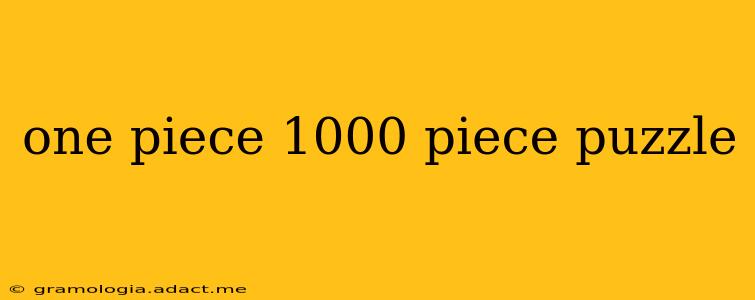 one piece 1000 piece puzzle