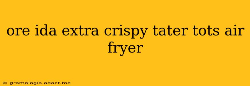 ore ida extra crispy tater tots air fryer