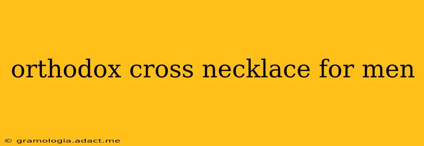 orthodox cross necklace for men