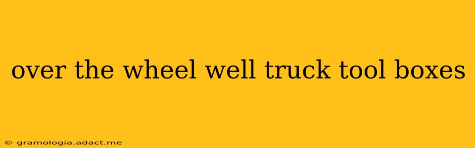 over the wheel well truck tool boxes