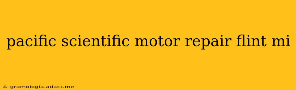 pacific scientific motor repair flint mi