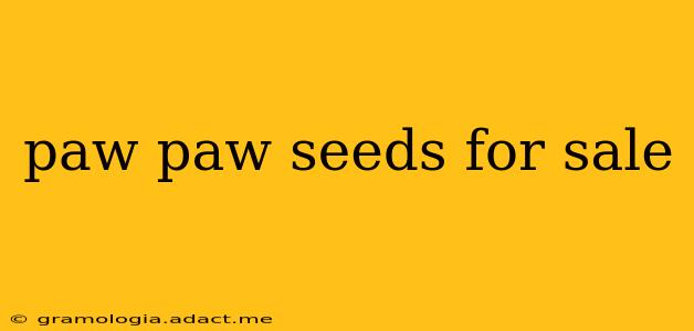paw paw seeds for sale