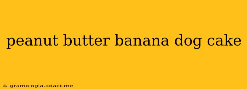 peanut butter banana dog cake