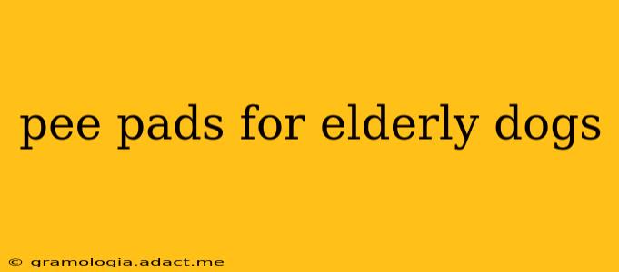 pee pads for elderly dogs