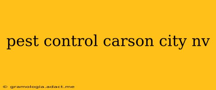 pest control carson city nv