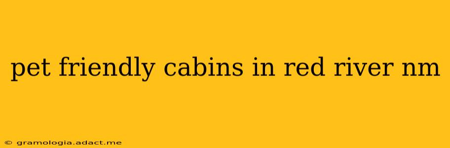 pet friendly cabins in red river nm