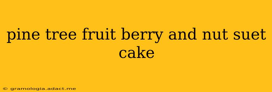 pine tree fruit berry and nut suet cake