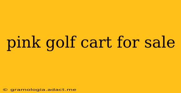 pink golf cart for sale