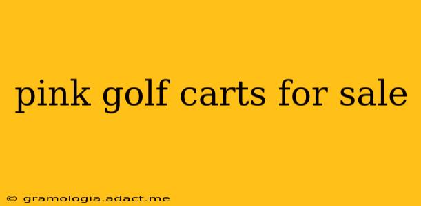 pink golf carts for sale
