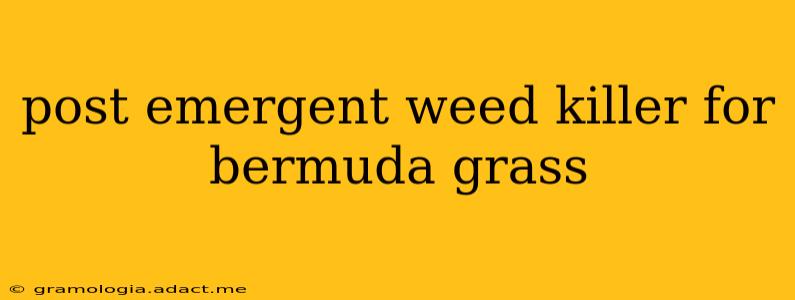 post emergent weed killer for bermuda grass