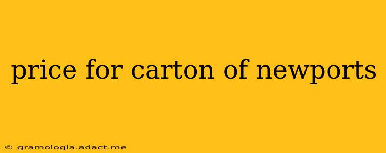 price for carton of newports