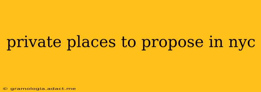 private places to propose in nyc