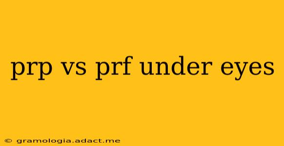 prp vs prf under eyes