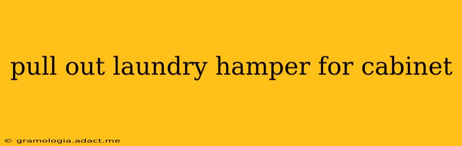 pull out laundry hamper for cabinet