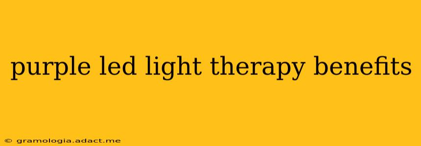 purple led light therapy benefits