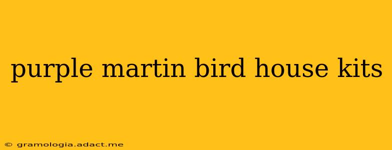 purple martin bird house kits
