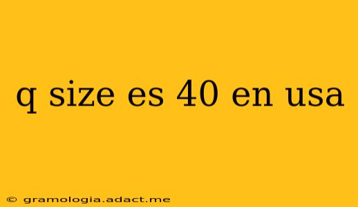 q size es 40 en usa