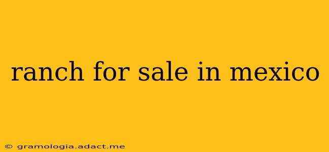 ranch for sale in mexico
