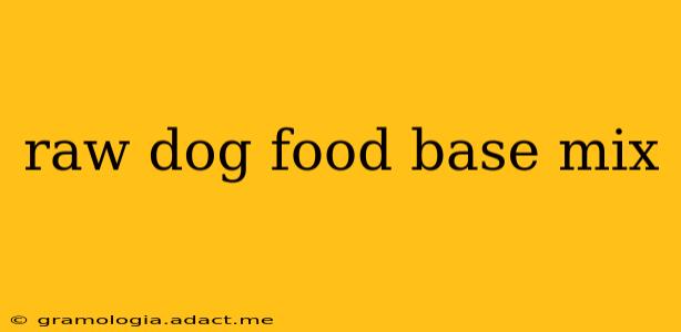 raw dog food base mix