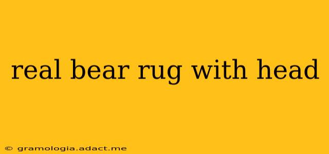real bear rug with head