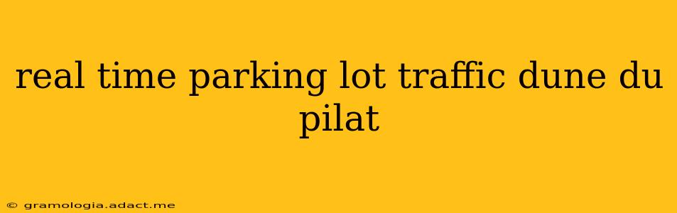 real time parking lot traffic dune du pilat