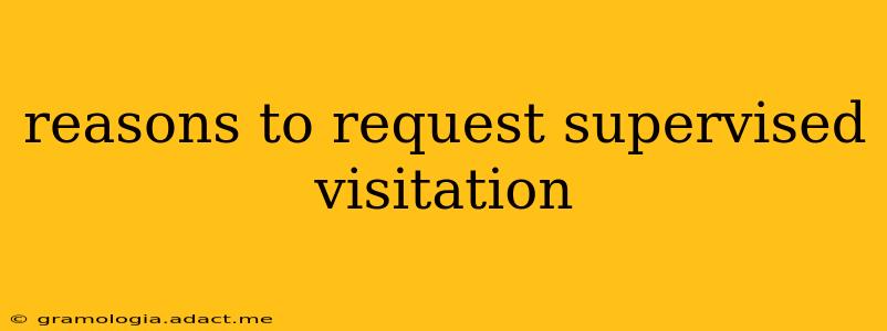 reasons to request supervised visitation