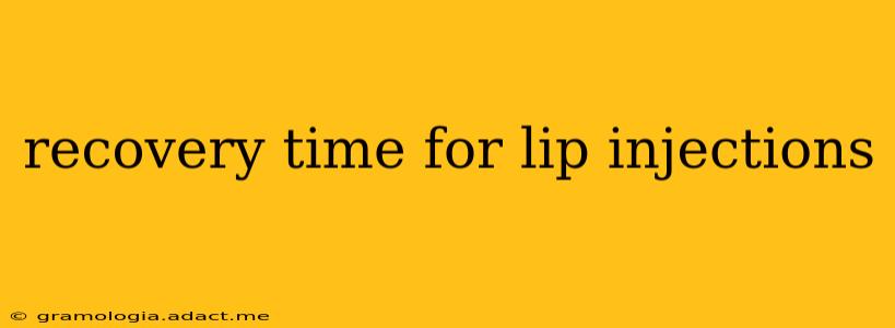 recovery time for lip injections