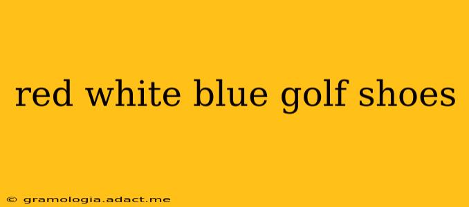 red white blue golf shoes