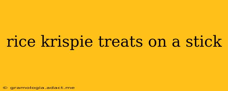 rice krispie treats on a stick