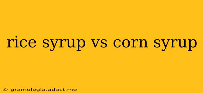 rice syrup vs corn syrup