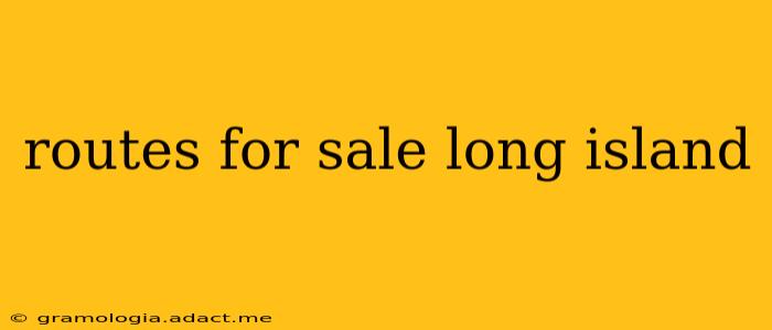 routes for sale long island