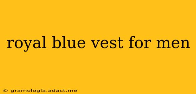 royal blue vest for men