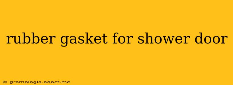 rubber gasket for shower door