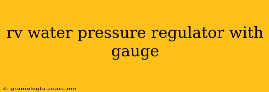 rv water pressure regulator with gauge