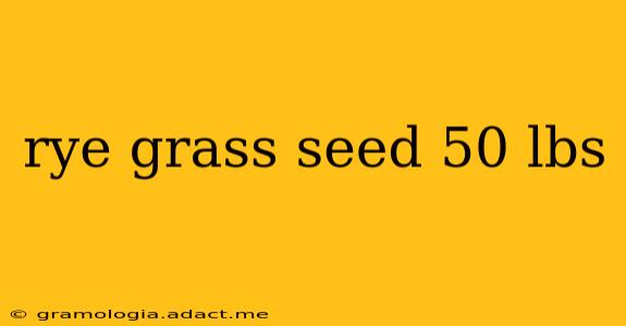 rye grass seed 50 lbs